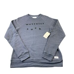 Duvin Heathered Dark Gray Wetsuit‎ Suck Crewneck Pullover Men's Size M NWT